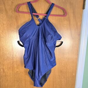 NWT Cupshe Storyteller Royal Blue/ Purple One Piece Adjustable XL